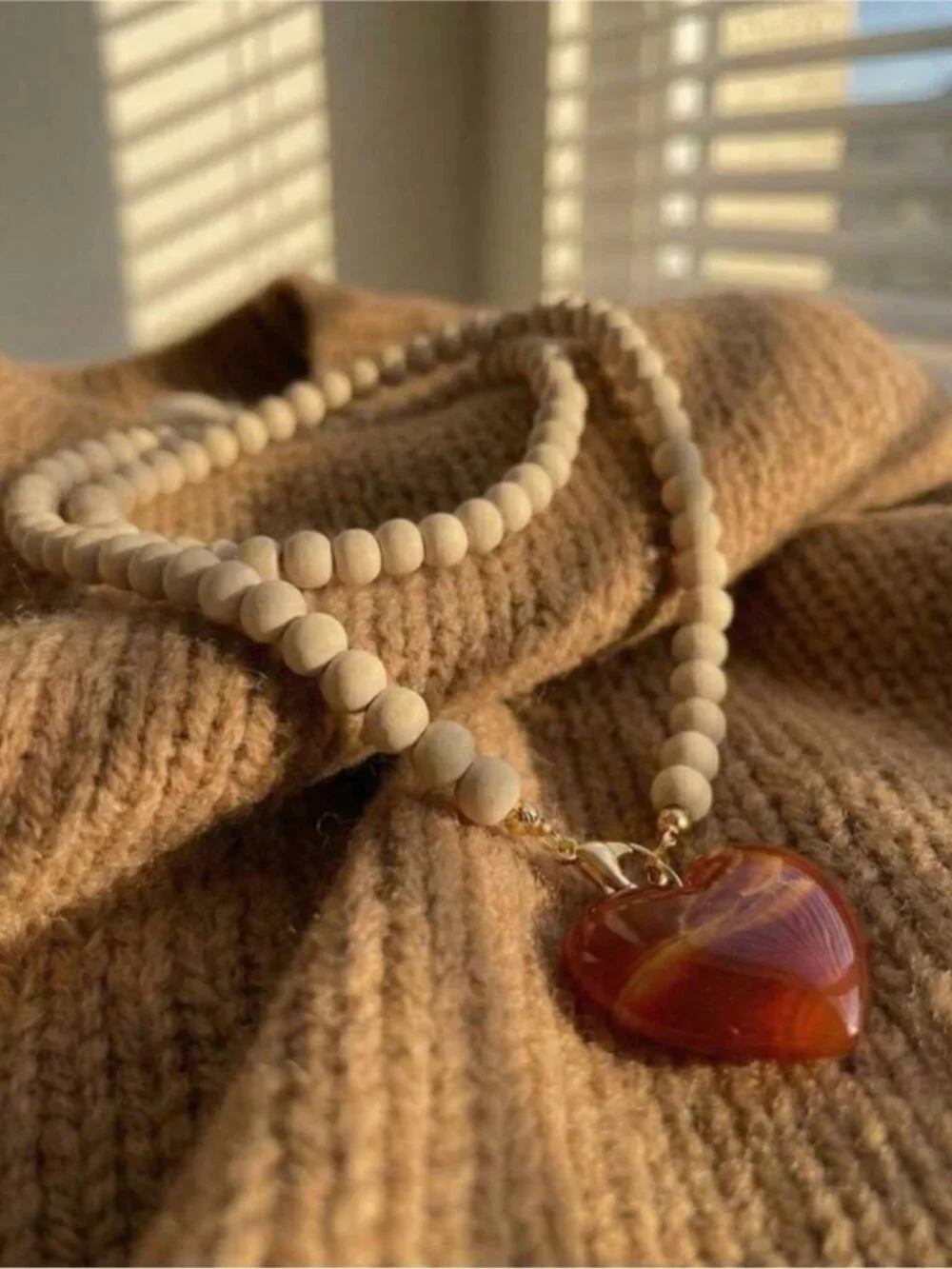 Boho heart necklace Q1128